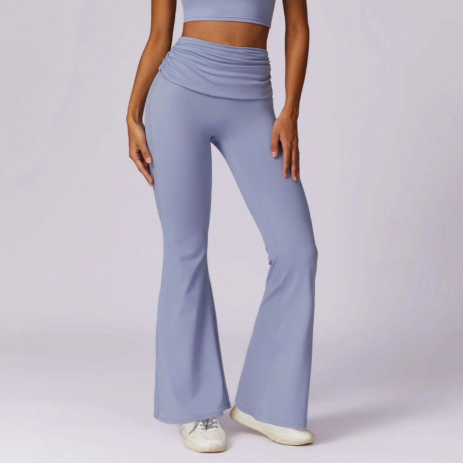 Calça Legging Boca de Sino -  Cintura alta scrunch