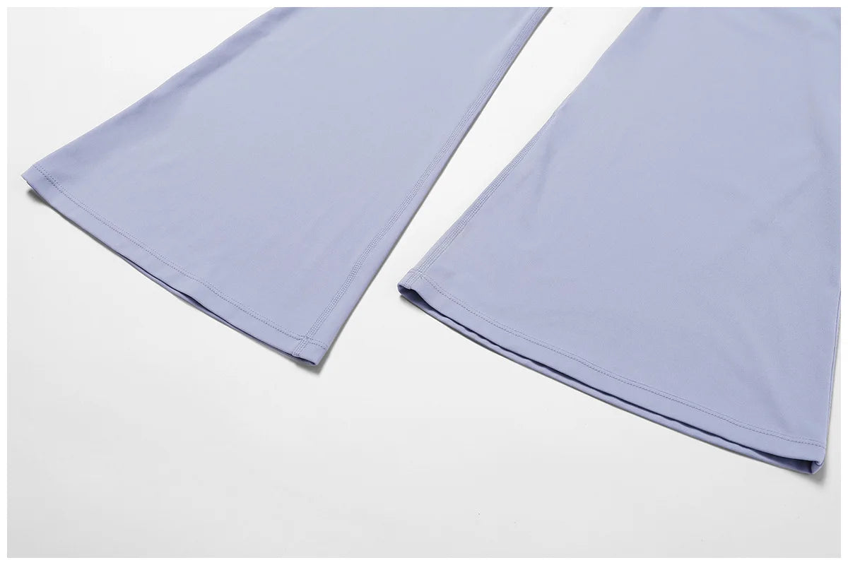 Calça Legging Boca de Sino -  Cintura alta scrunch